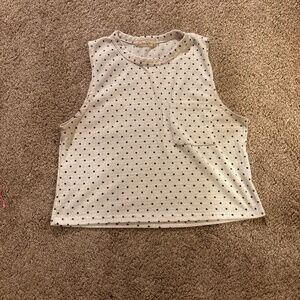 White crop top with stars